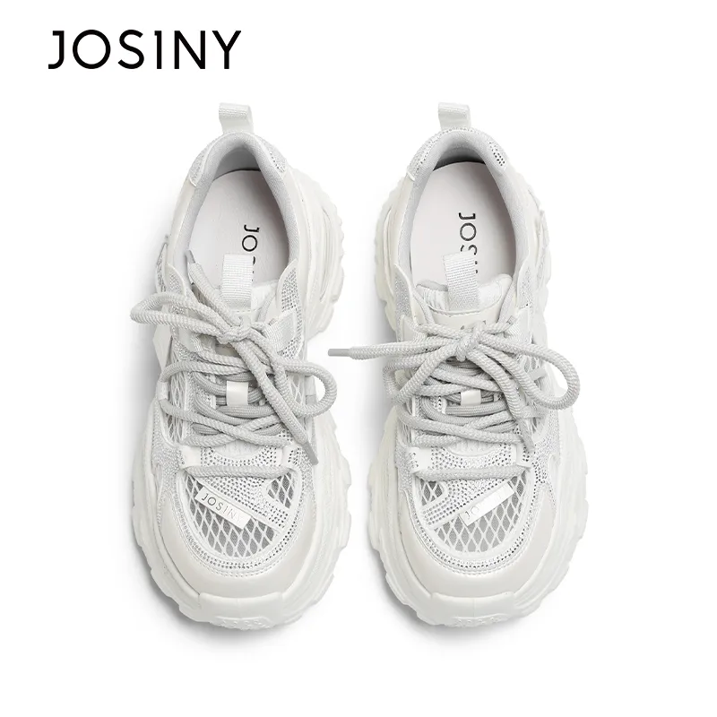 JOSINY Abrasion Resistant Slip Resistant Low Top Chunky Sneakers Women's-2
