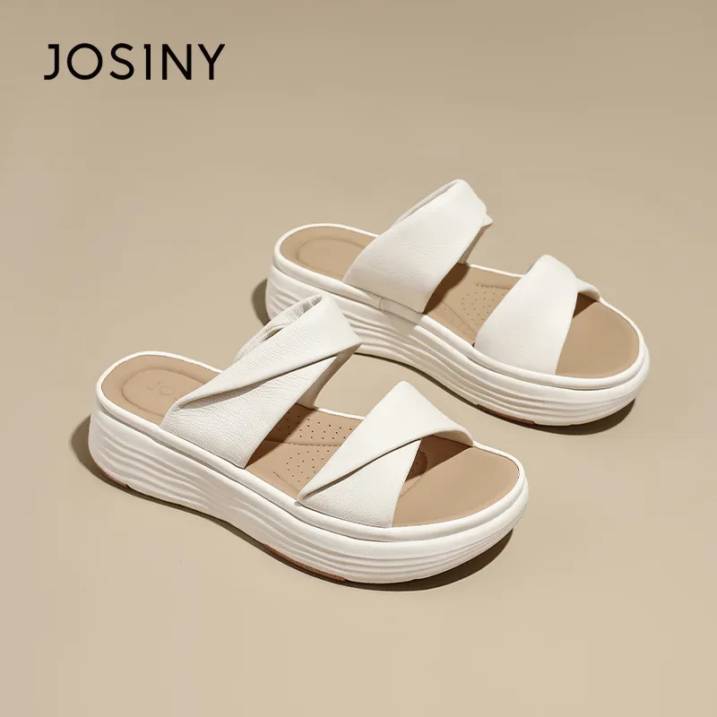 JOSINY Slide Slippers Women's Ecru-1