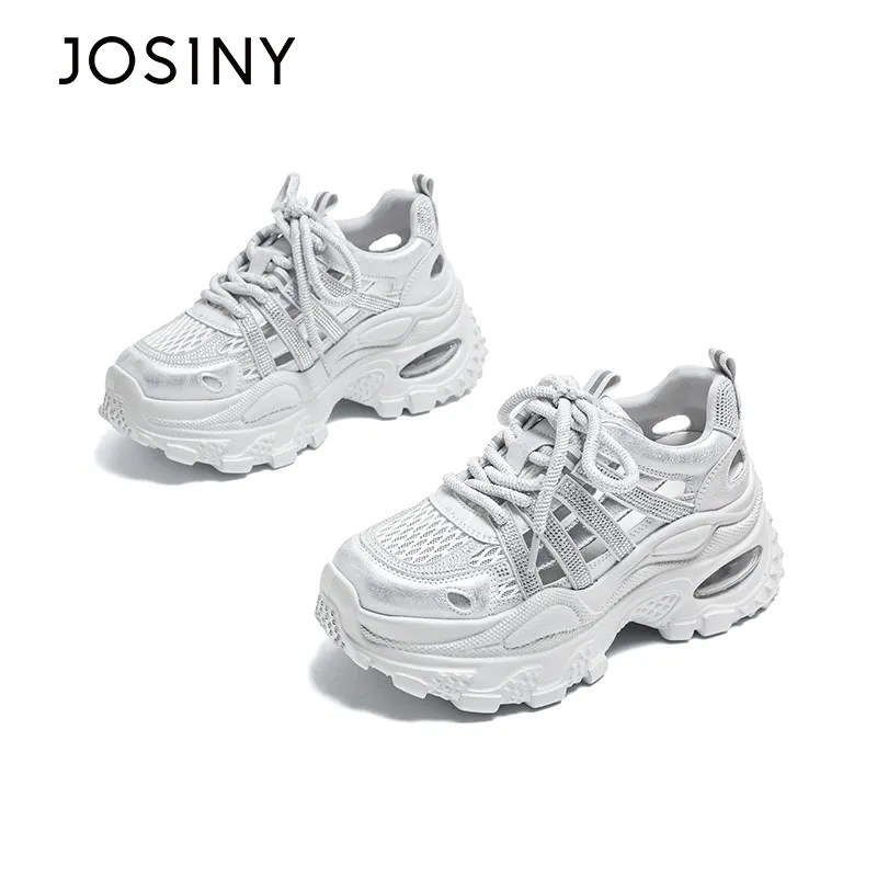 JOSINY Abrasion Resistant Slip Resistant Low Top Chunky Sneakers Women's-11