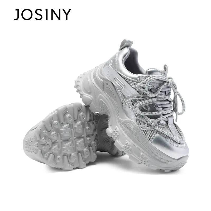 JOSINY Abrasion Resistant Slip Resistant Low Top Chunky Sneakers Women's-7