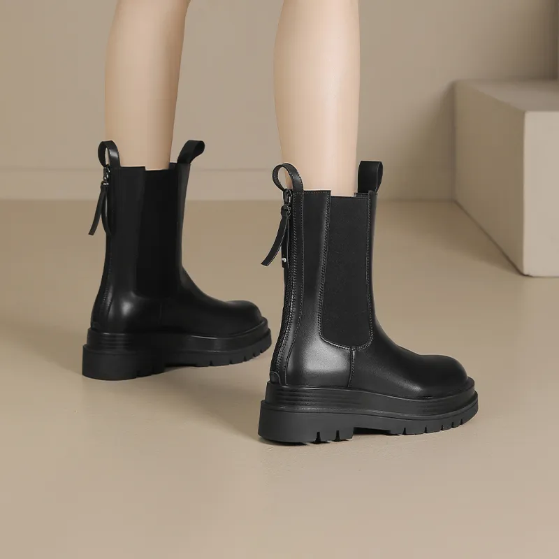 JOSINY Short Chelsea Boots 5.5cm Women's Black-4