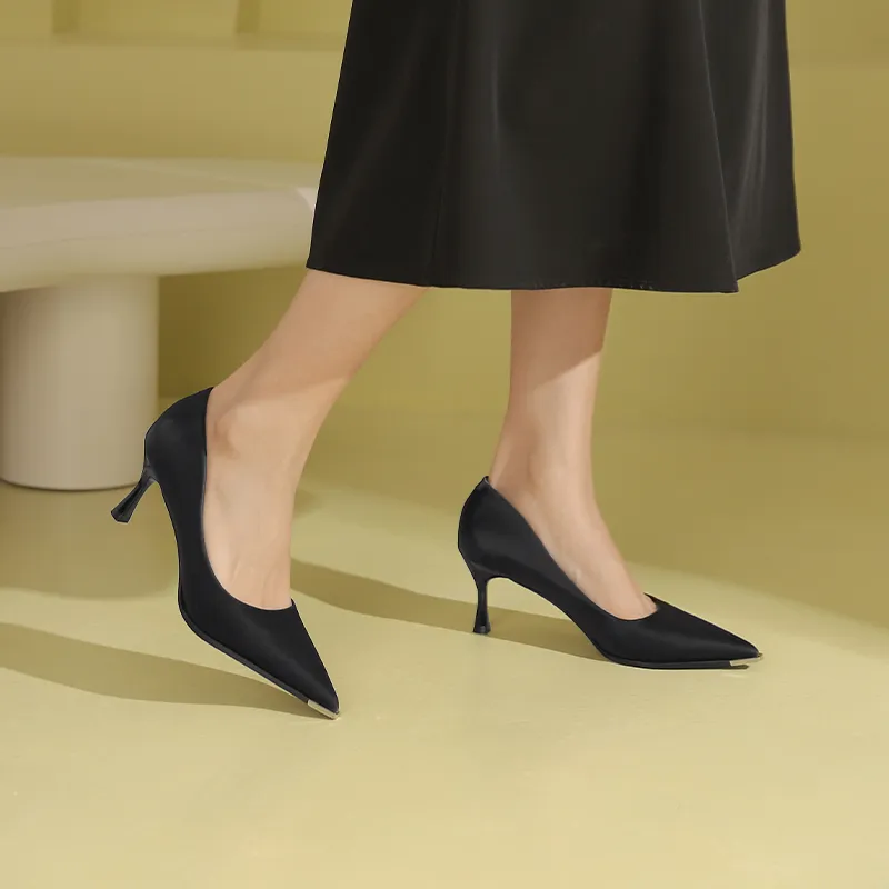JOSINY Commute Pointed Toe Dress Shoes Unlined Work Shoes Slim Heel High Heels 6.5cm Women's-6