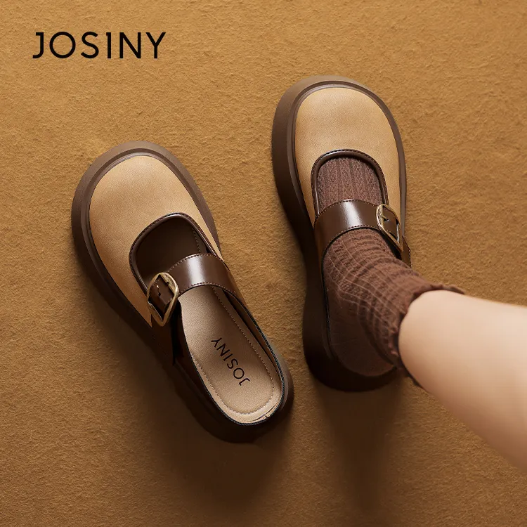 JOSINY Quick Drying Slip Resistant Wrap toe Slippers Women's Camel-6