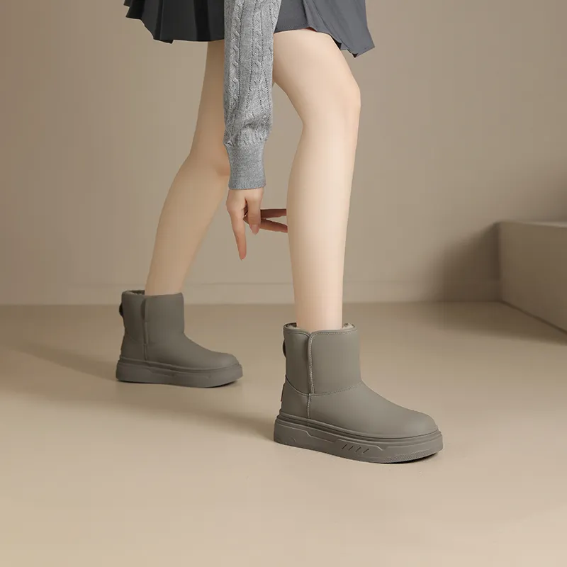 JOSINY Warm Height Increasing Slip-Resistant Short Mid-Calf Snow Boots Women's-10