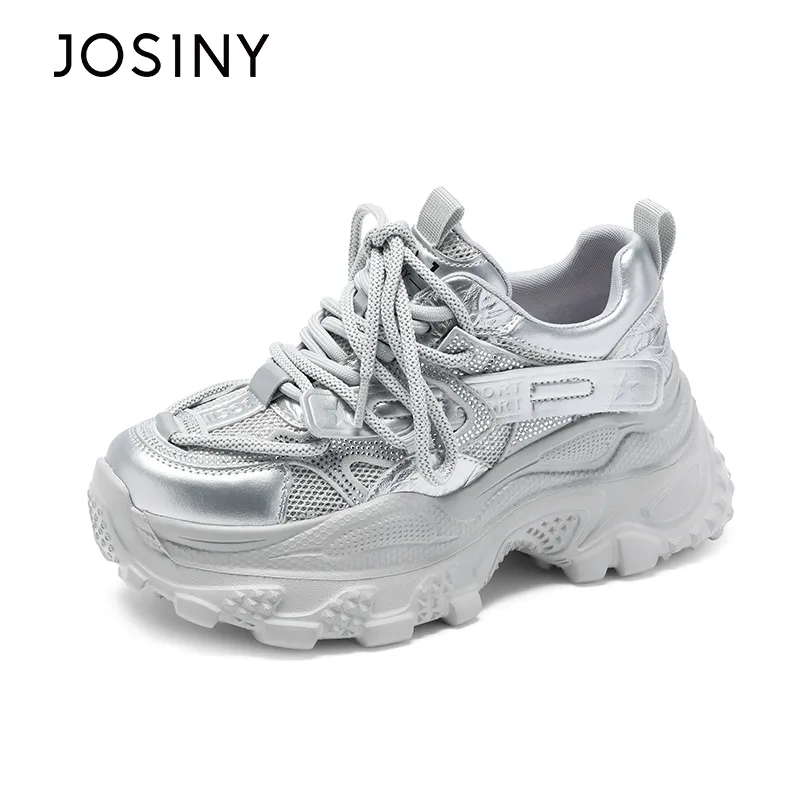 JOSINY Abrasion Resistant Slip Resistant Low Top Chunky Sneakers Women's-6