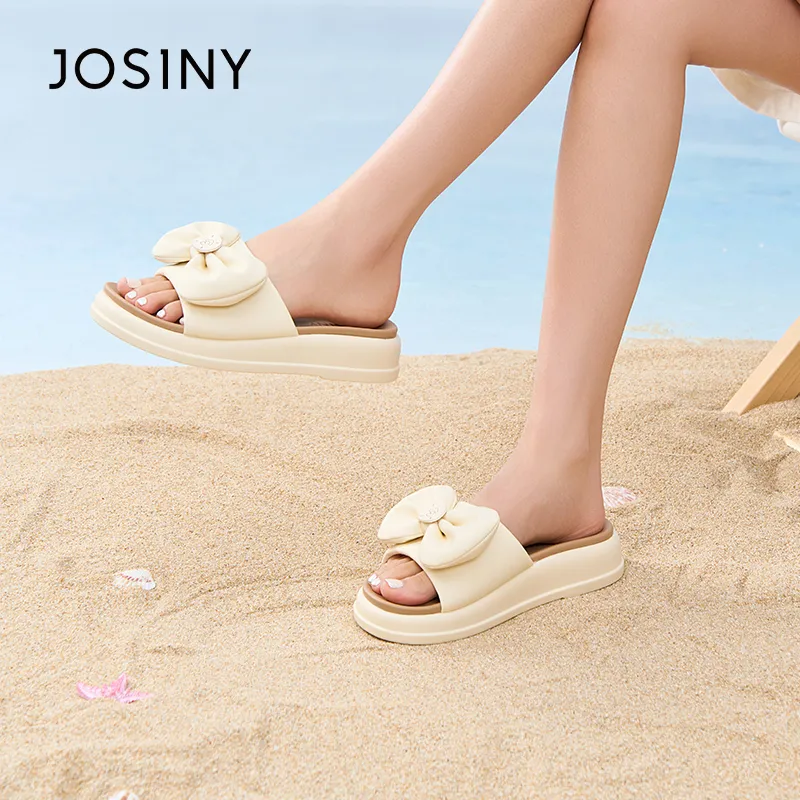 JOSINY Rubber Sole Slip Resistant Abrasion Resistant Cushioning Slide Slippers Women's-6