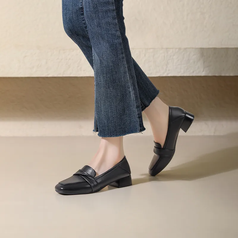 JOSINY Loafers Women's Black, Ecru, Apricot-4