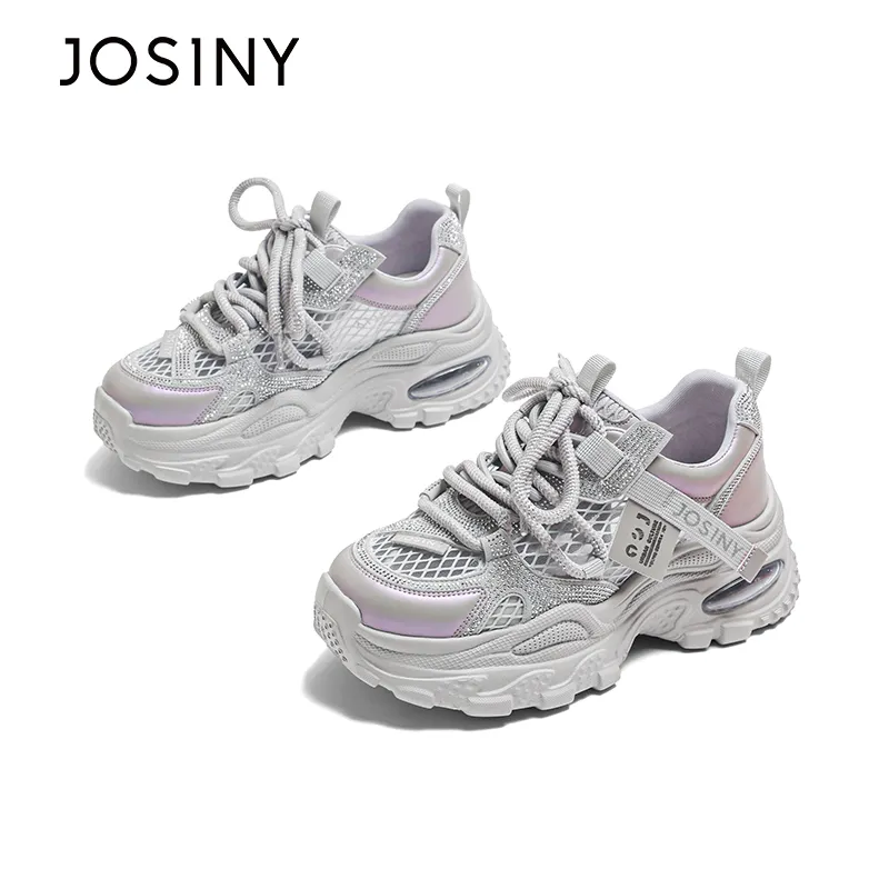 JOSINY Abrasion Resistant Slip Resistant Low Top Chunky Sneakers Women's-6