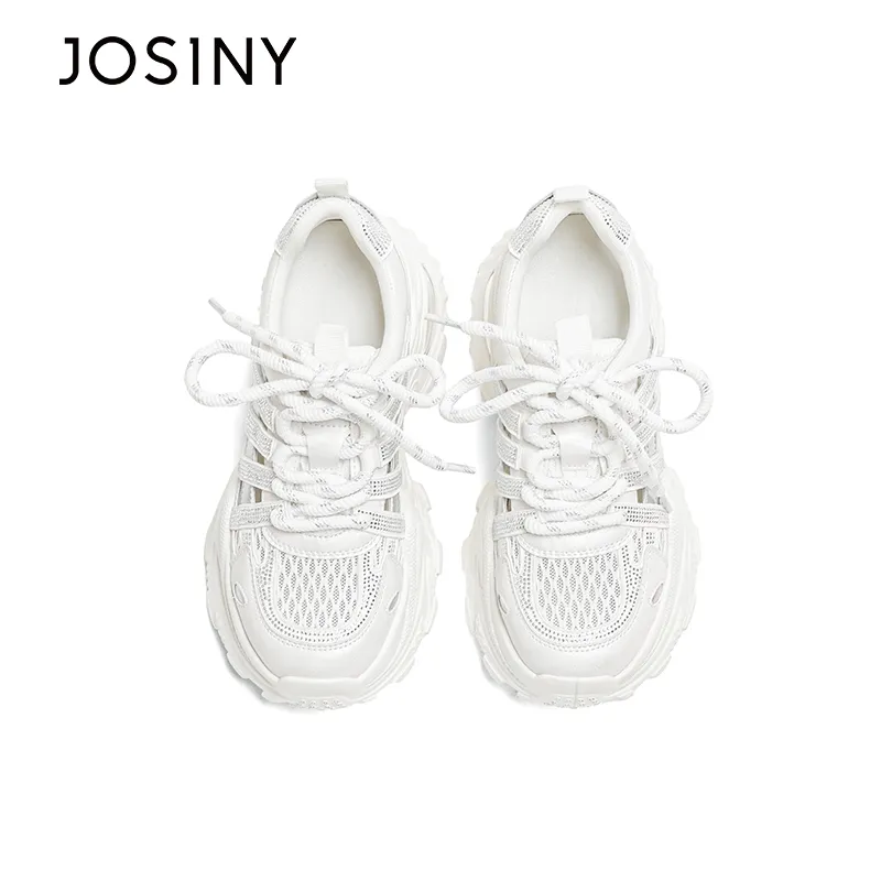 JOSINY Abrasion Resistant Slip Resistant Low Top Chunky Sneakers Women's-2