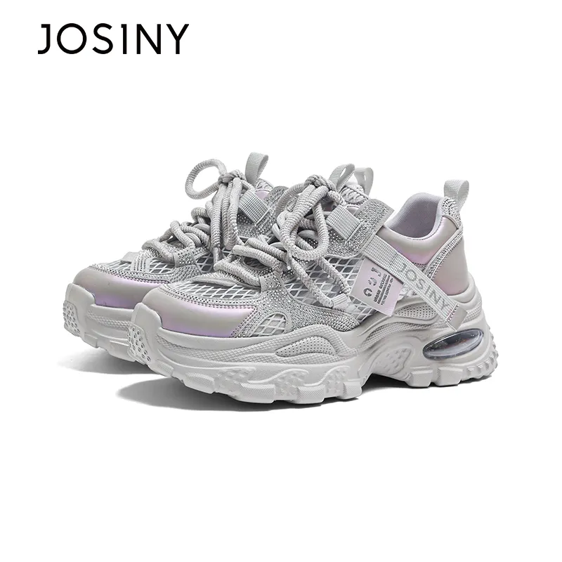 JOSINY Abrasion Resistant Slip Resistant Low Top Chunky Sneakers Women's-8