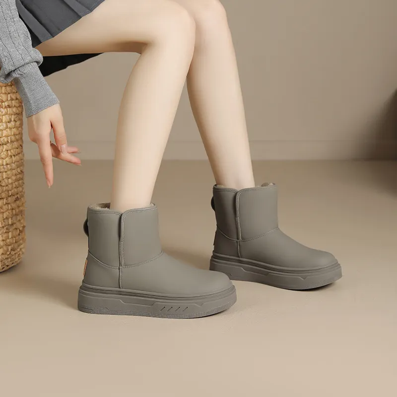 JOSINY Warm Height Increasing Slip-Resistant Short Mid-Calf Snow Boots Women's-9