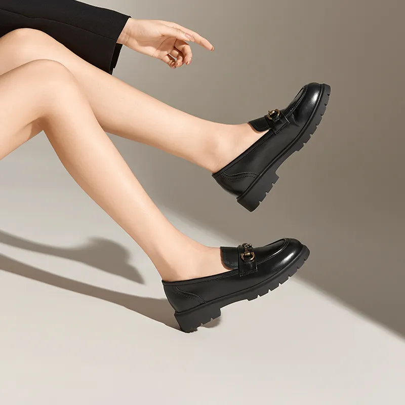 JOSINY Loafers 3cm Women's Black-5