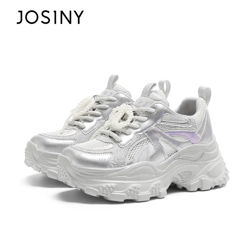 JOSINY Anti Slip Wear Resistant Low Top Chunky Sneakers Women's-8