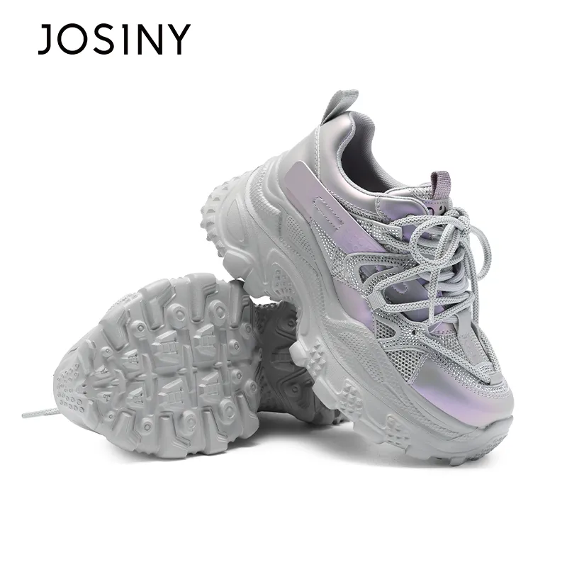JOSINY Abrasion Resistant Slip Resistant Low Top Chunky Sneakers Women's-9