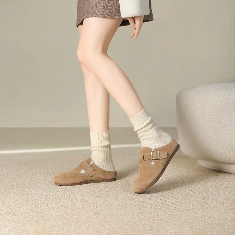 JOSINY Wrap toe Slippers Women's Camel-4