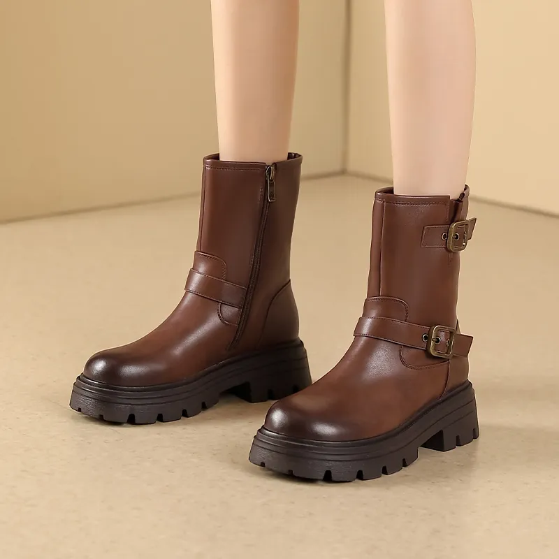 JOSINY Ankle Boots Women's Black/Red Brown-13