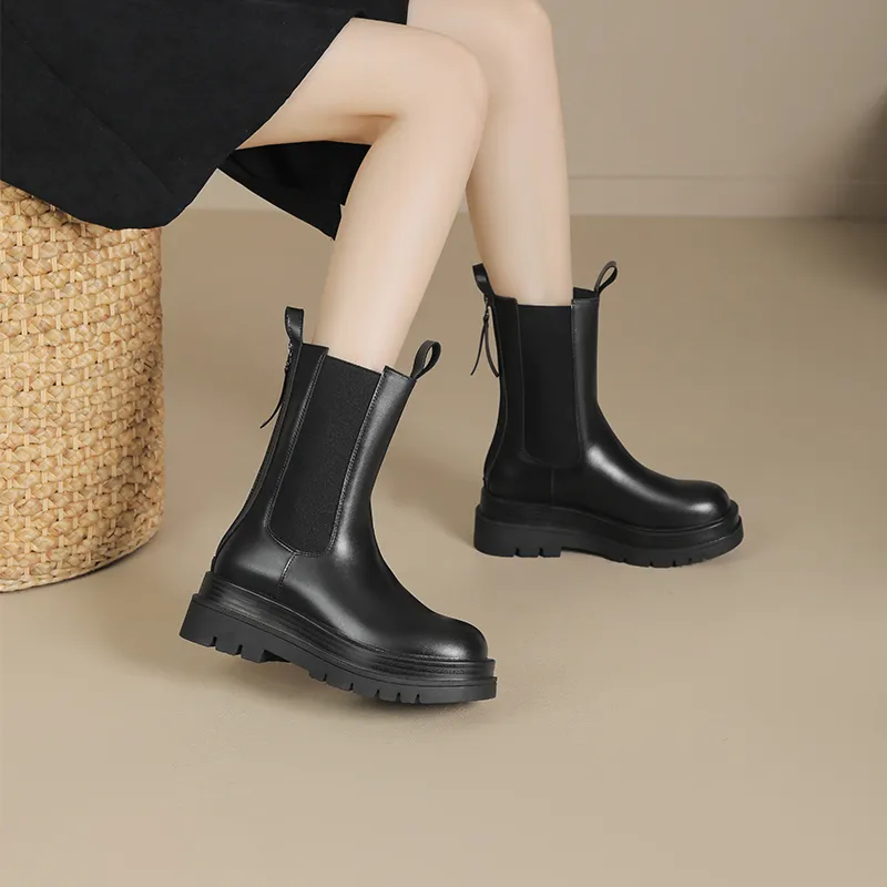 JOSINY Short Chelsea Boots 5.5cm Women's Black-9