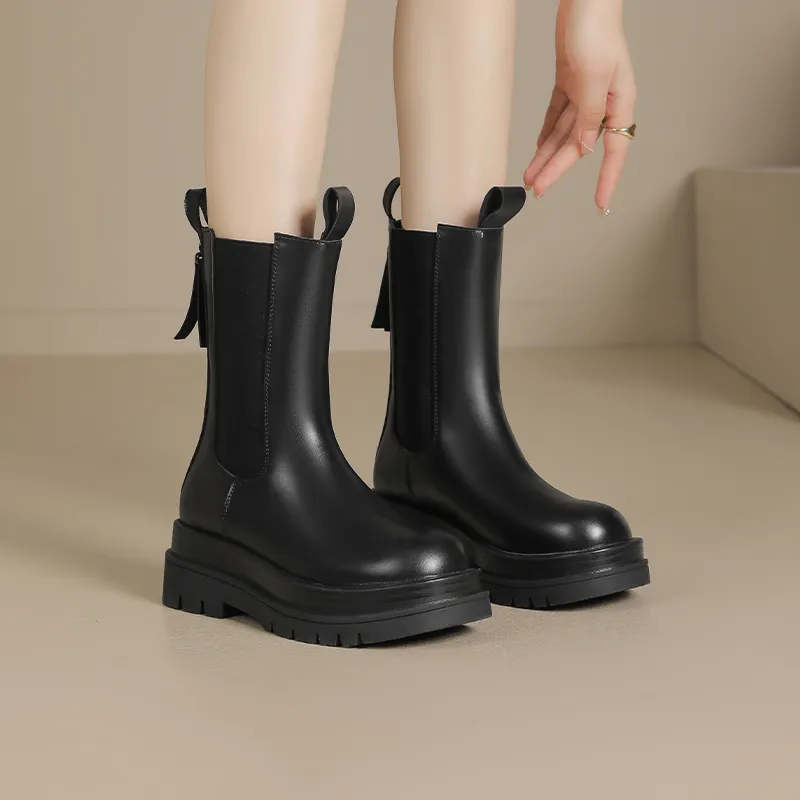 JOSINY Short Chelsea Boots 5.5cm Women's Black-8