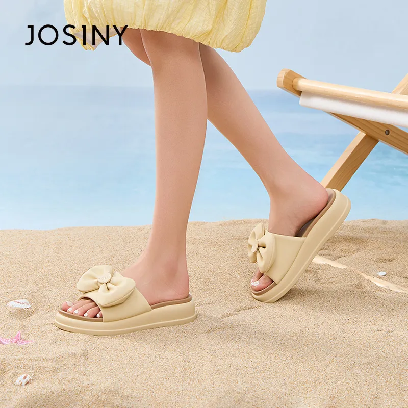JOSINY Rubber Sole Slip Resistant Abrasion Resistant Cushioning Slide Slippers Women's-13