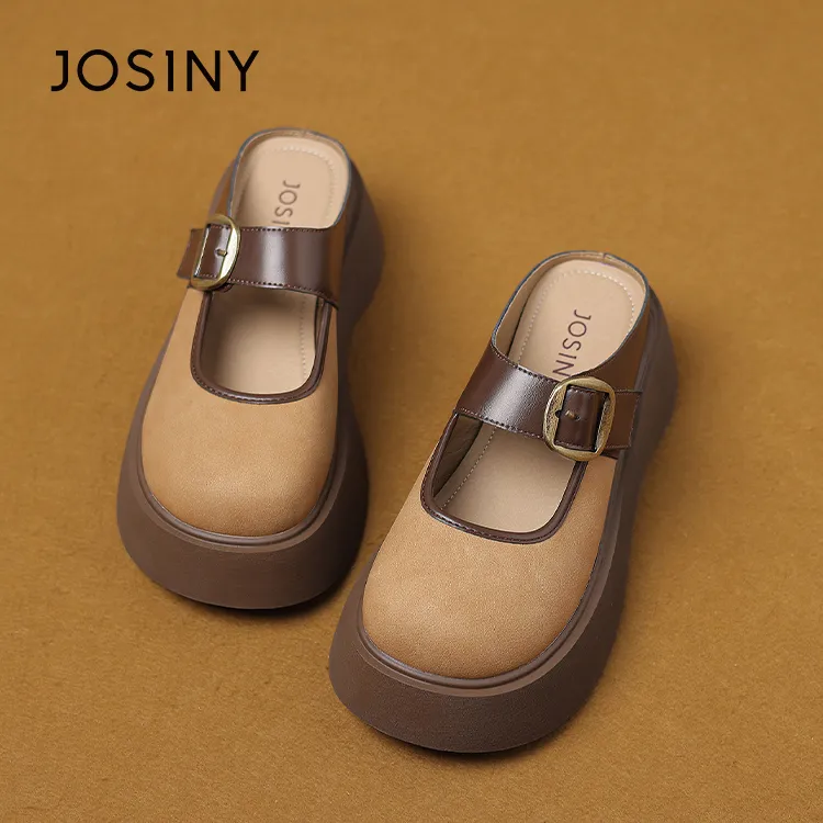 JOSINY Quick Drying Slip Resistant Wrap toe Slippers Women's Camel-2
