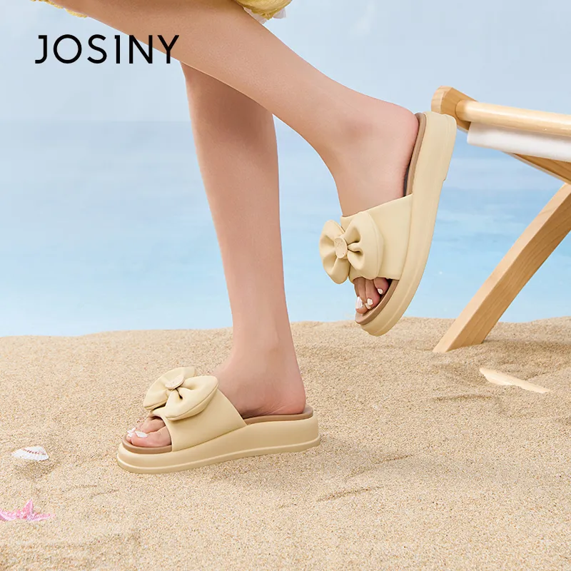 JOSINY Rubber Sole Slip Resistant Abrasion Resistant Cushioning Slide Slippers Women's-14
