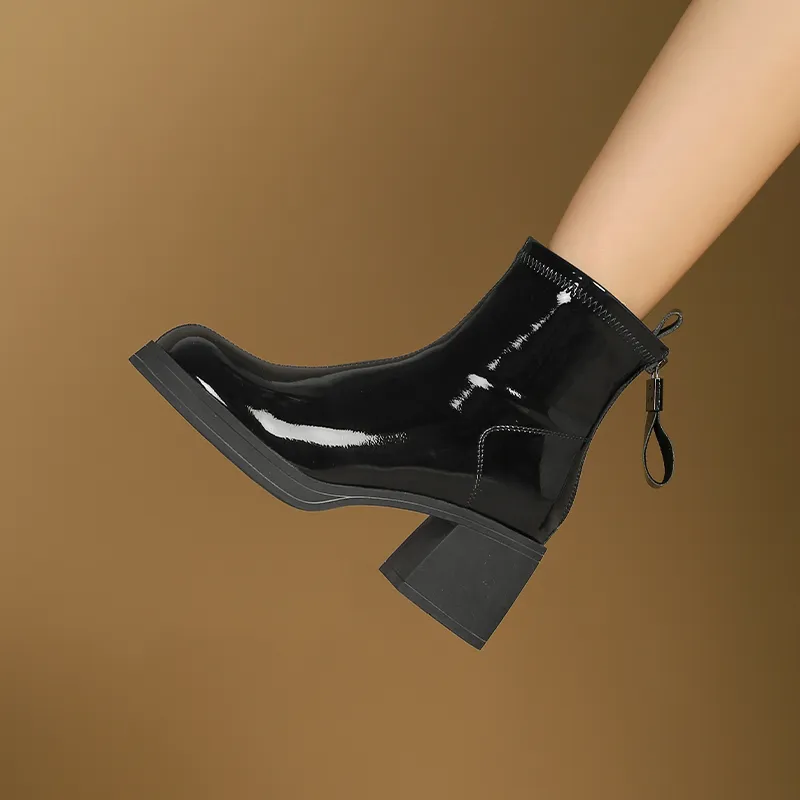 JOSINY Ankle Boots Women's Black/Yellow Green-5