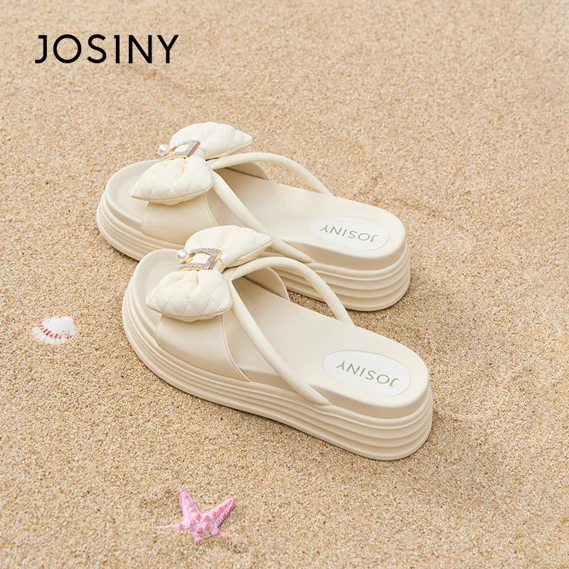 JOSINY Rubber Sole Slip Resistant Abrasion Resistant Slide Slippers Women's-2
