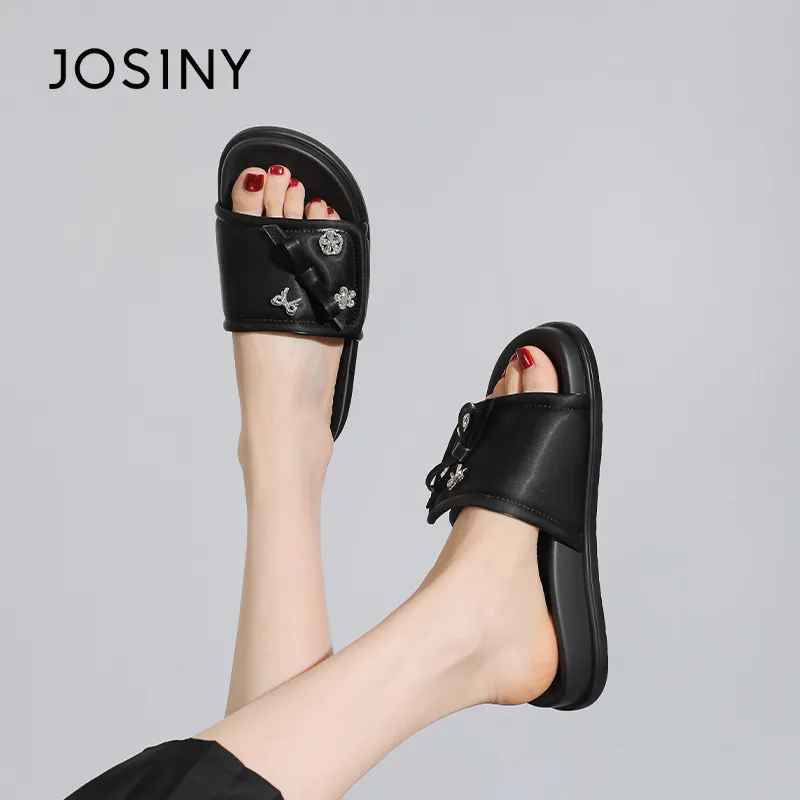 JOSINY Slip Resistant Abrasion Resistant Slide Slippers Women's-5
