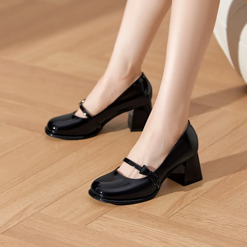 JOSINY Chunky Heel High Heels 6cm Women's-3
