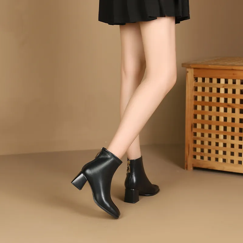 JOSINY Ankle Boots Women's Black/Ecru/Khaki-4