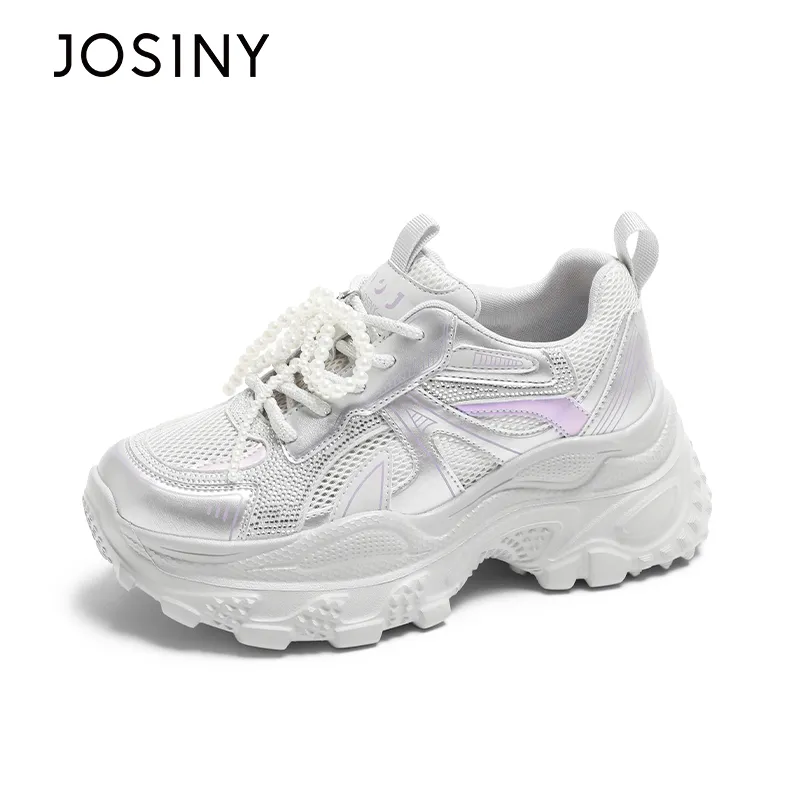 JOSINY Anti Slip Wear Resistant Low Top Chunky Sneakers Women's-6