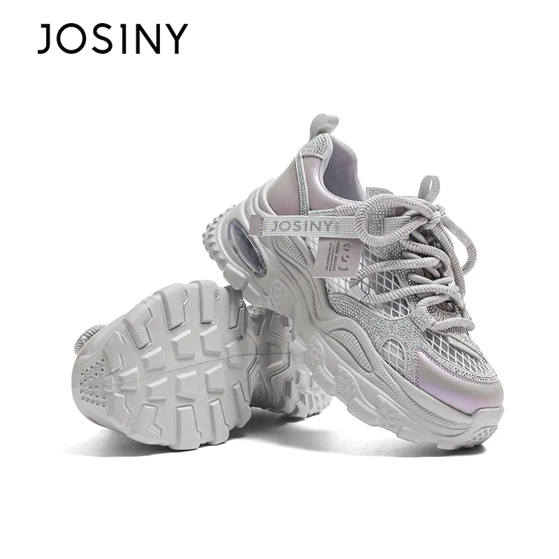 JOSINY Abrasion Resistant Slip Resistant Low Top Chunky Sneakers Women's-9