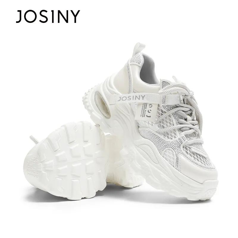JOSINY Abrasion Resistant Slip Resistant Low Top Chunky Sneakers Women's-4