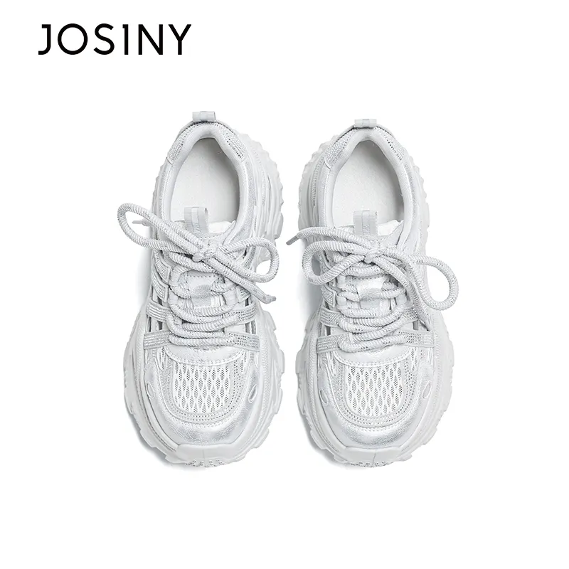 JOSINY Abrasion Resistant Slip Resistant Low Top Chunky Sneakers Women's-12