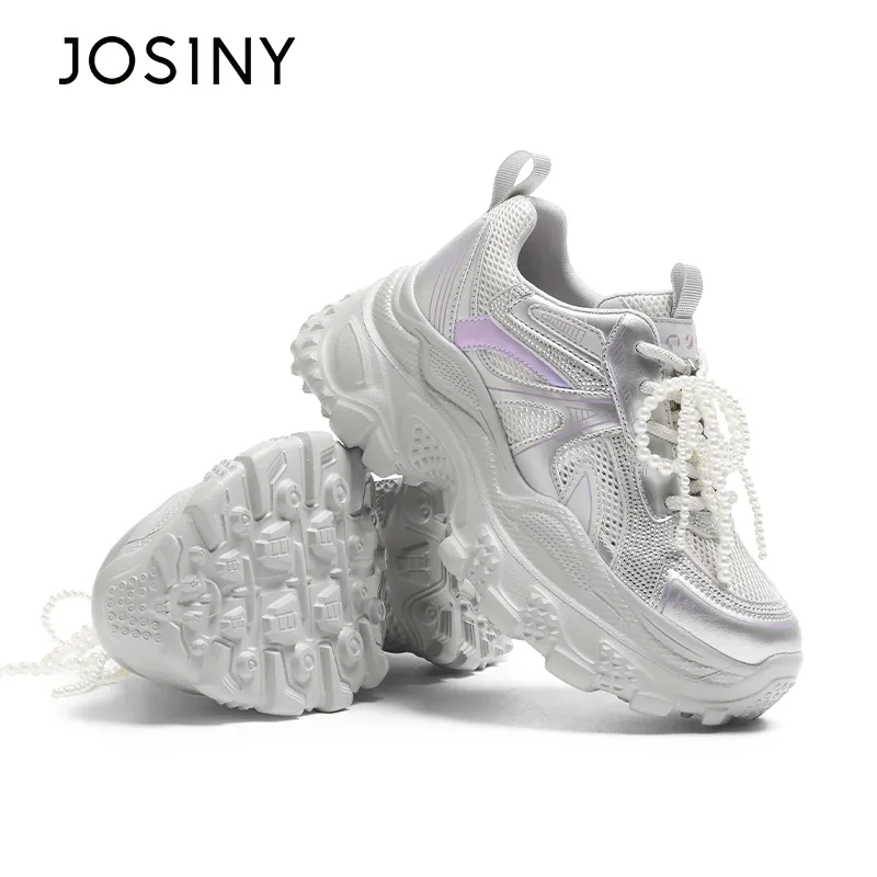 JOSINY Anti Slip Wear Resistant Low Top Chunky Sneakers Women's-9