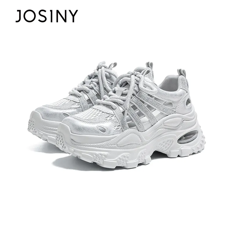 JOSINY Abrasion Resistant Slip Resistant Low Top Chunky Sneakers Women's-13