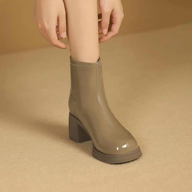JOSINY Ankle Boots Women's Black/Yellow Green-11
