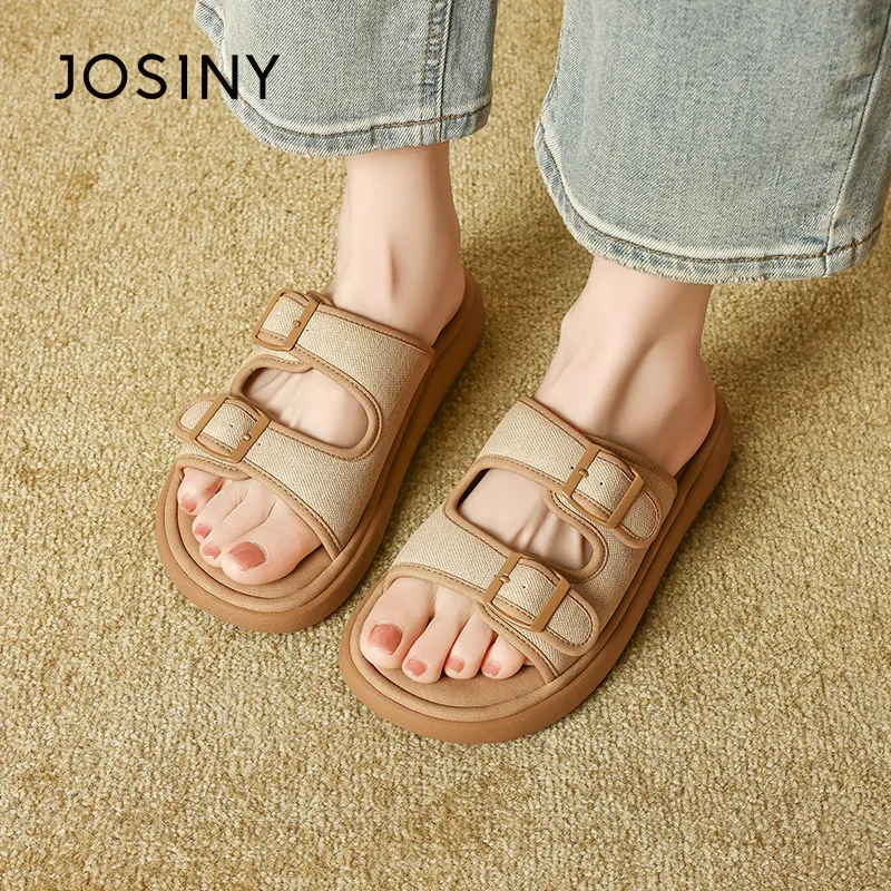 JOSINY Slip Resistant Abrasion Resistant Slide Slippers Women's-4