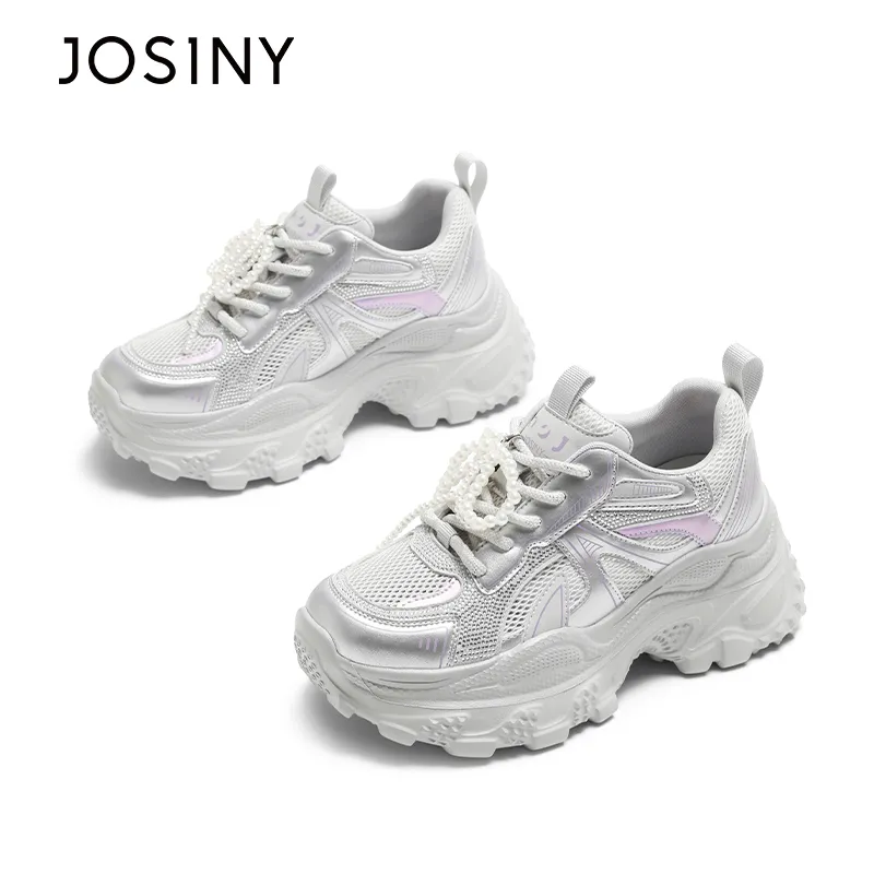 JOSINY Anti Slip Wear Resistant Low Top Chunky Sneakers Women's-10