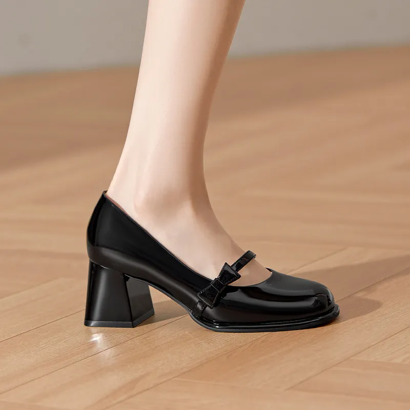 JOSINY Chunky Heel High Heels 6cm Women's-5