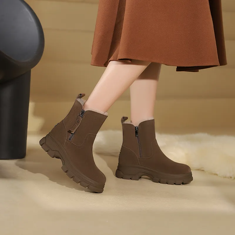 JOSINY JOSINY Warm Height Increasing Wear Resistant Short Snow Boots Women's-6