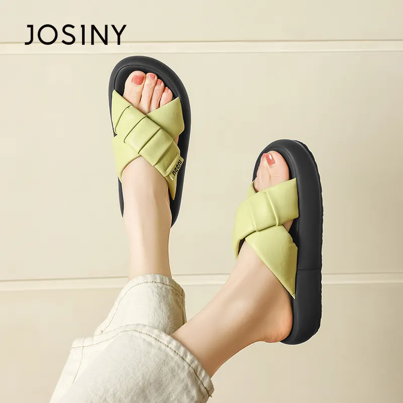 JOSINY Slip Resistant Abrasion Resistant Slide Slippers Women's-5