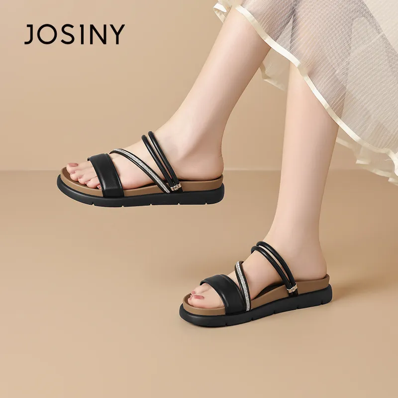 JOSINY Slip Resistant Abrasion Resistant Slide Slippers Women's-6
