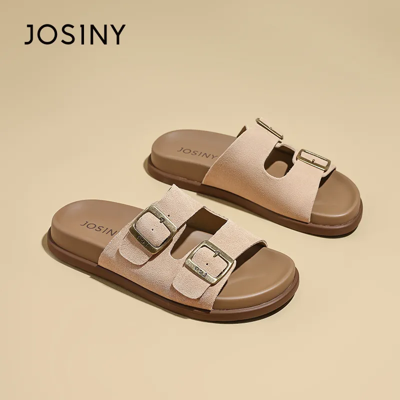 JOSINY Slip Resistant Abrasion Resistant Slide Slippers Women's-16