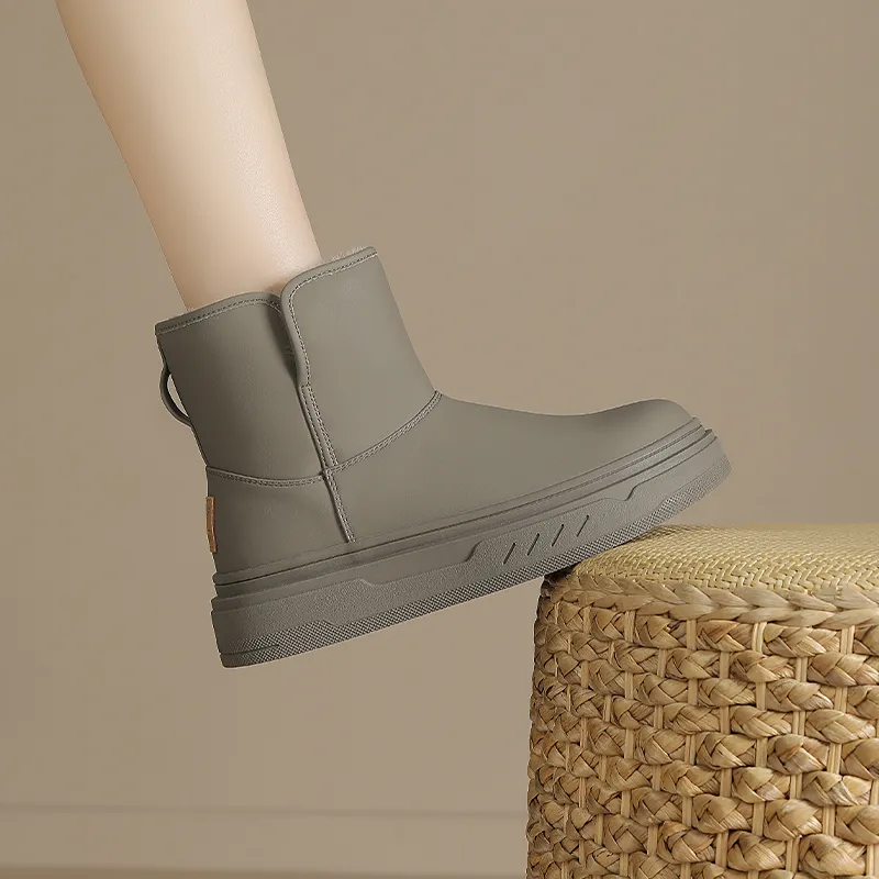 JOSINY Warm Height Increasing Slip-Resistant Short Mid-Calf Snow Boots Women's-11
