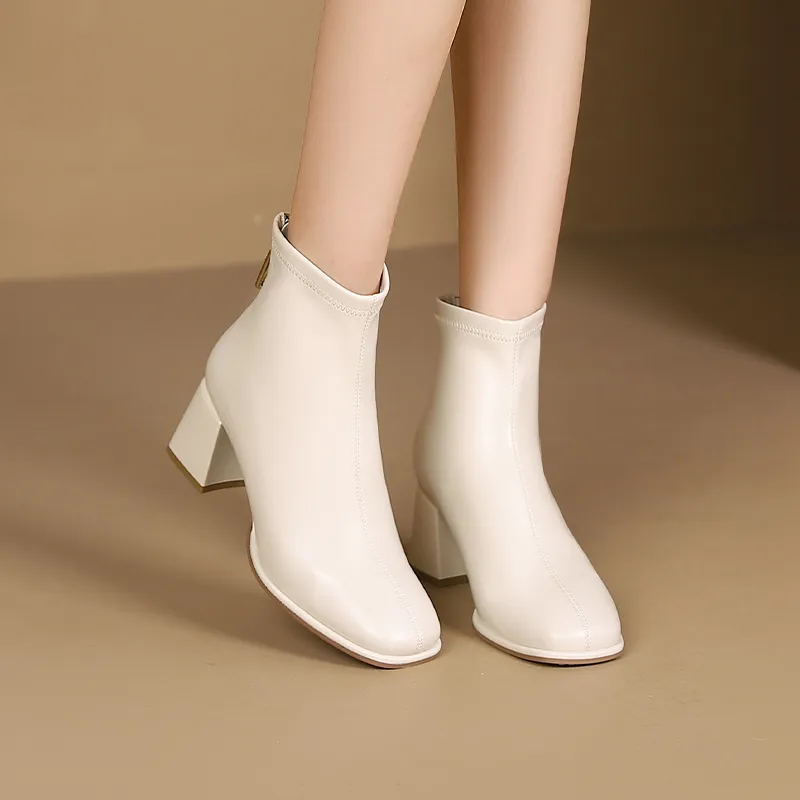 JOSINY Ankle Boots Women's Black/Ecru/Khaki-9