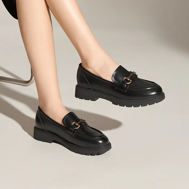 JOSINY Loafers 3cm Women's Black-4