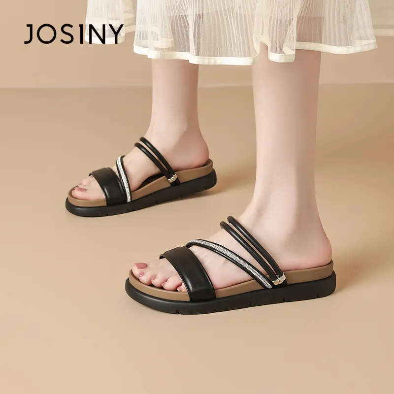 JOSINY Slip Resistant Abrasion Resistant Slide Slippers Women's-5