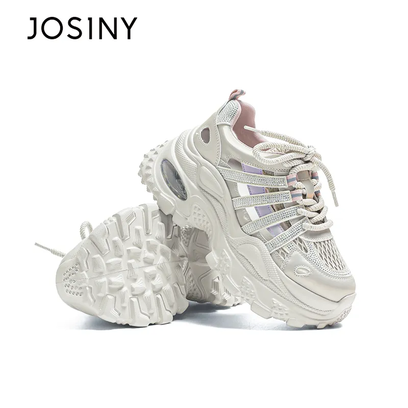 JOSINY Abrasion Resistant Slip Resistant Low Top Chunky Sneakers Women's-9