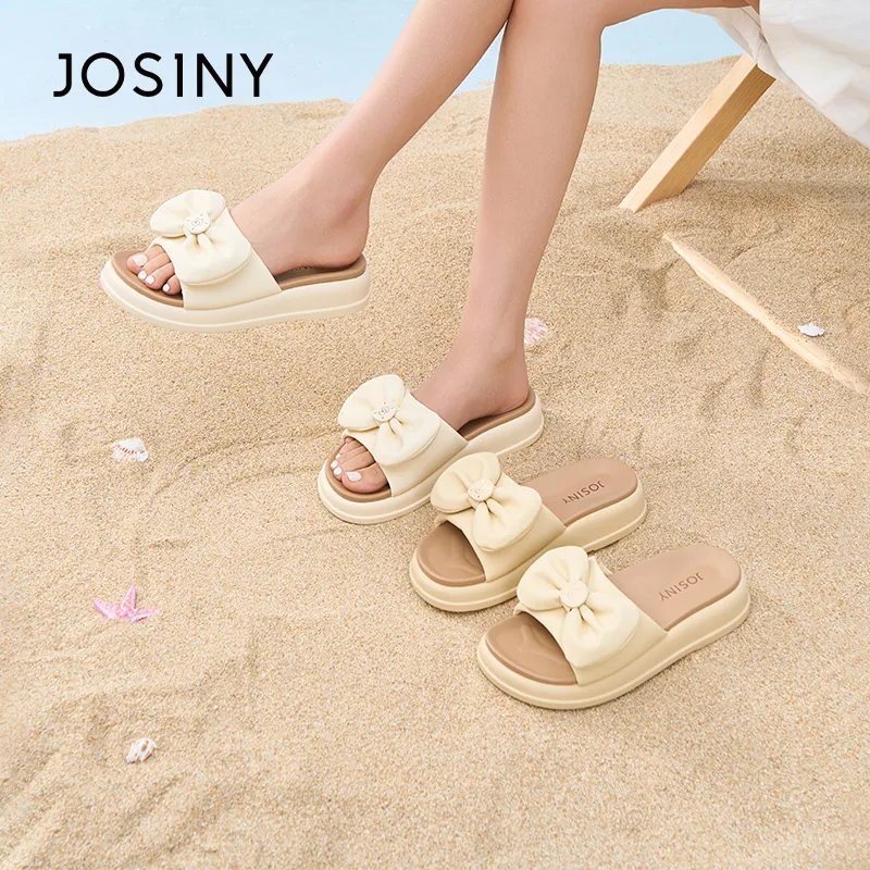 JOSINY Rubber Sole Slip Resistant Abrasion Resistant Cushioning Slide Slippers Women's-4